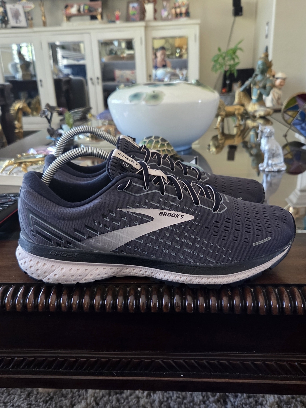 Brooks Ghost Womans Running Shoes - gray And Pink